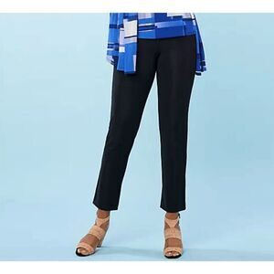 Susan Graver Womens 2X Essentials Lustra Knit Regular Skinny Pants Black NWOT
